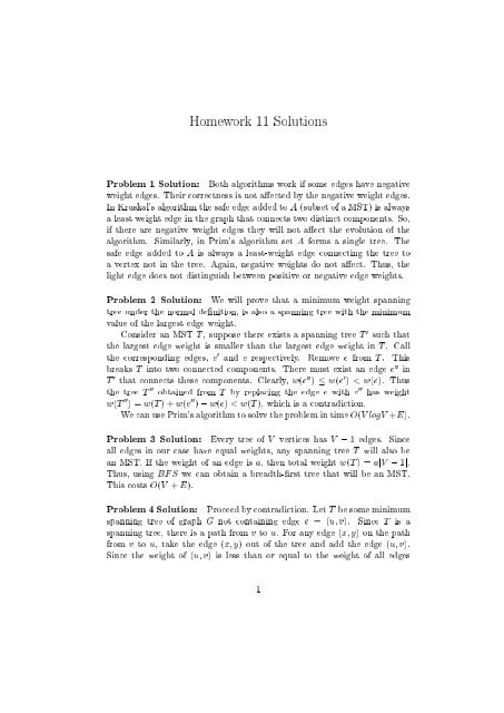 Homework 11 Solutions