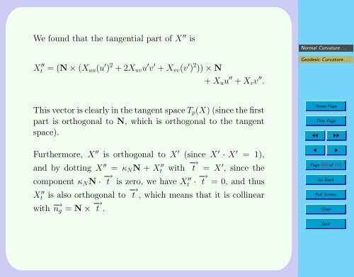 14.4. Normal Curvature and the Second Fun- damental Form