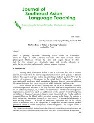The Non-Issue of Dialect in Teaching Vietnamese Andrea ... - SEAsite