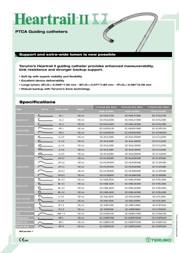 Terumo Interventional Cardiology Catalogue - Essentialink