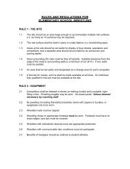 rules and regulations for elementary school wrestling - Lakehead ...