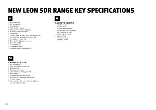 RANGE PRICE LIST - Seat