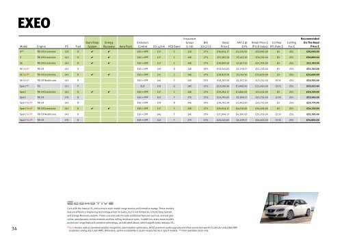 RANGE PRICE LIST - Seat