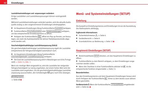 SEA T S O U N D SYSTEM 3 .0 BETRIEBS ANLEITUNG - Seat Forum