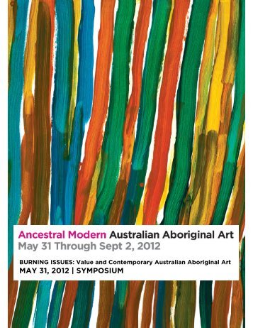 BURNING ISSUES: Value and Contemporary Australian Aboriginal