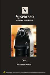 Instruction Manual - Nespresso