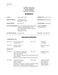 CURRICULUM VITAE - SIRC : Seattle Implementation Research ...