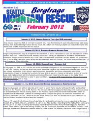 February - Seattle Mountain Rescue