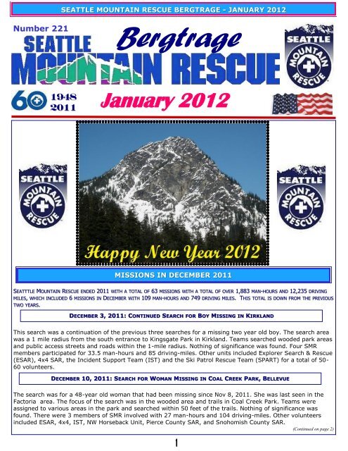 Bergtrage - Seattle Mountain Rescue