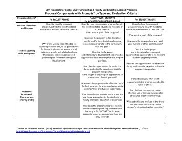 Evaluation Criteria*