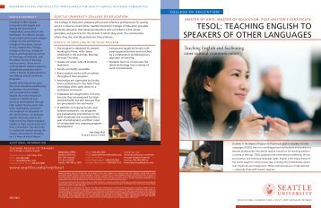 TESOL Brochure - Seattle University