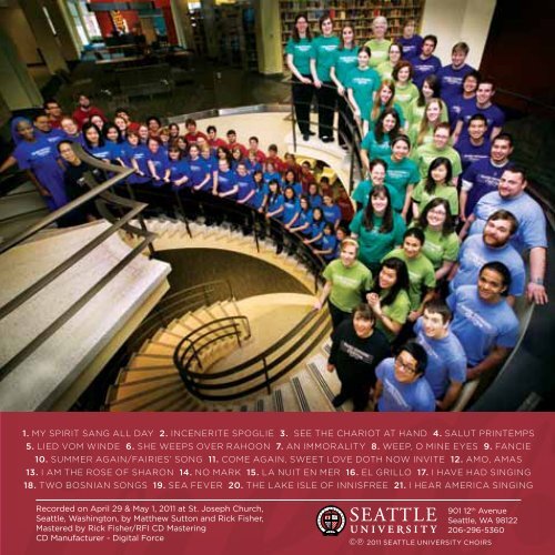 the seattle university choirs mission statement