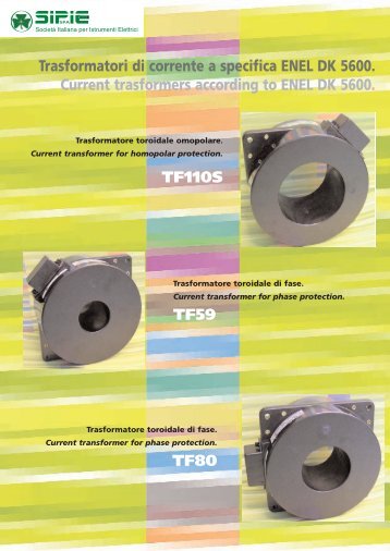 Trasformatori di corrente a specifica ENEL DK 5600 ... - seb barlassina