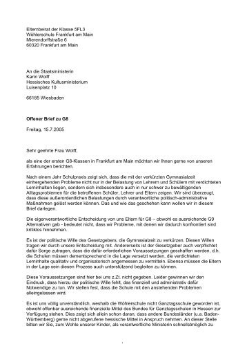 Offener Brief Der Bundesministerin Dr Claudia Schmied Zur