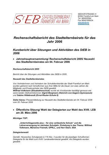 StEB-Rechenschaftsbericht - seb-liebig.de