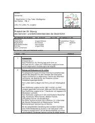 Protokoll der 25. Sitzung des Senioren - und Behindertenbeirat Achim