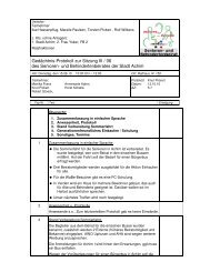 GedÃ¤chtnis-Protokoll zur Sitzung III / 06 des Senioren- und ...