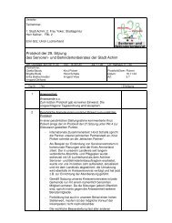 Protokoll der 29. Sitzung des Senioren - und Behindertenbeirat Achim