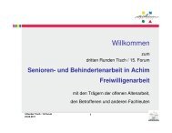 Senioren- und Behindertenarbeit in Achim Freiwilligenarbeit