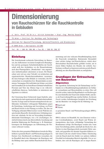 bildung von Rauchabschnitten - Brandschutzjahrbuch