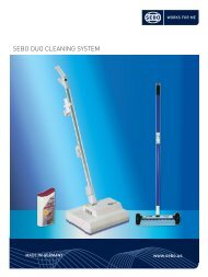 SEBO DUO CLEANING SYSTEM - SEBO Vacuums