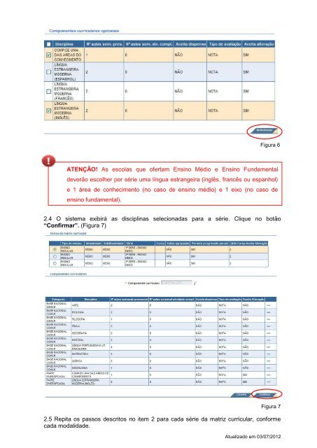 Passo a Passo â Matriz Curricular