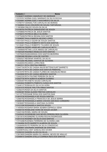 4Âª LISTA DE SELECIONADOS - CURSO MÃDIAS NA EDUCAÃÃO ...