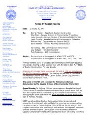 Notice Of Appeal Hearing - Nevada State Environmental ...