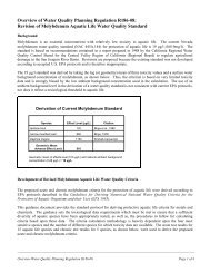 Revision of Molybdenum Aquatic Life Water Quality Standard