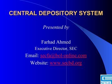 CENTRAL DEPOSITORY SYSTEM Presented by