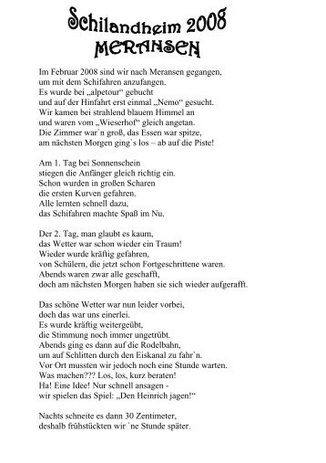 Gedicht von Alex - Seckenheimschule