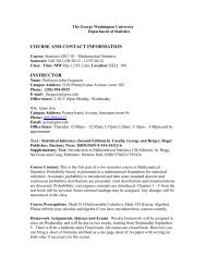 course and contact information instructor - The George Washington ...