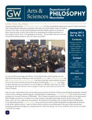 philosophy - Departments & Programs - George Washington University