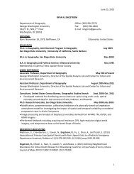 Curriculum Vitae - Departments & Programs - George Washington ...