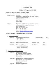 Wagoner CV 1 short version - Ophthalmology and Visual Sciences ...