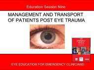 Transport Patient with Eye Trauma - Living on the EDge