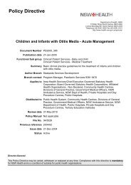 Children and Infants with Otitis Media - Acute ... - NSW Health