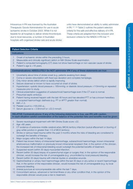 Clinical Guidelines for Acute Stroke Management - Living on the EDge