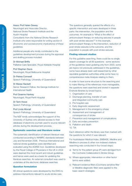 Clinical Guidelines for Acute Stroke Management - Living on the EDge