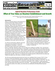 The Effect of Tree Tubes on Hybrid Hazelnut Establishment and ...