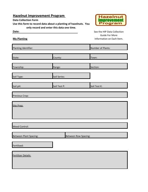 Data Collection Forms