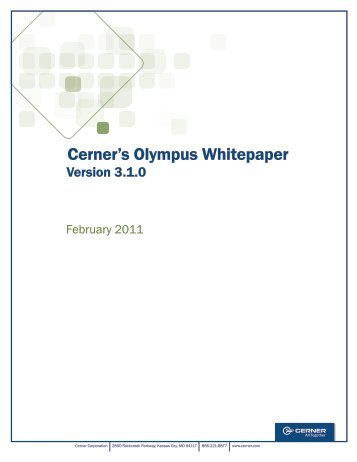 Cerner's Olympus Whitepaper - Cerner Corporation