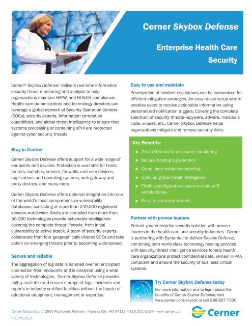 Cerner Skybox Defense Cerner Corporation
