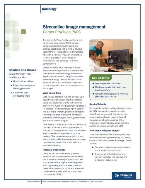 Download the Clinical Imaging flyer (PDF) - Cerner Corporation