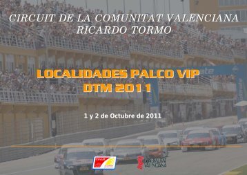 localidades palco vip dtm 2011 - Circuit de la Comunitat Valenciana ...