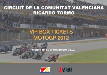 vip box tickets motogp 2012 - Circuit de la Comunitat Valenciana ...