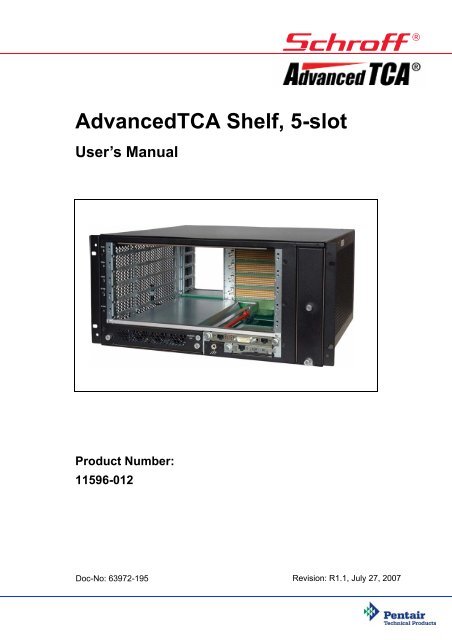 AdvancedTCA Shelf, 5-slot - ATCA - Schroff's AdvancedTCA ...