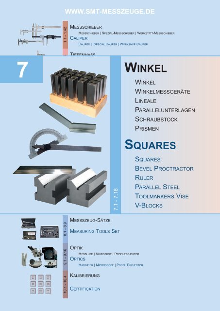 MEASURING TOOLS SMT-MESSZEUGE GERMANY MESSWERKZEUGE