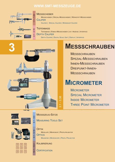 MEASURING TOOLS SMT-MESSZEUGE GERMANY MESSWERKZEUGE