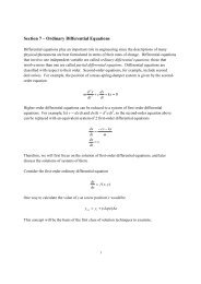 Section 7 â Ordinary Differential Equations
